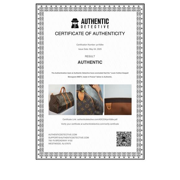 Louis Vuitton Keepall M1874 Duffle Bag FREE COA - Picture 9 of 9